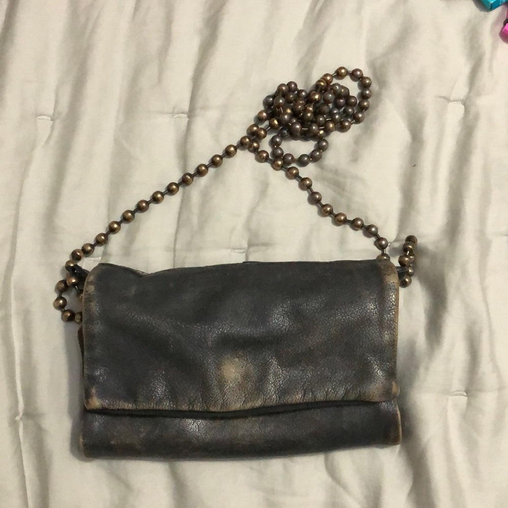 Vintage black/gray free people shoulder bag